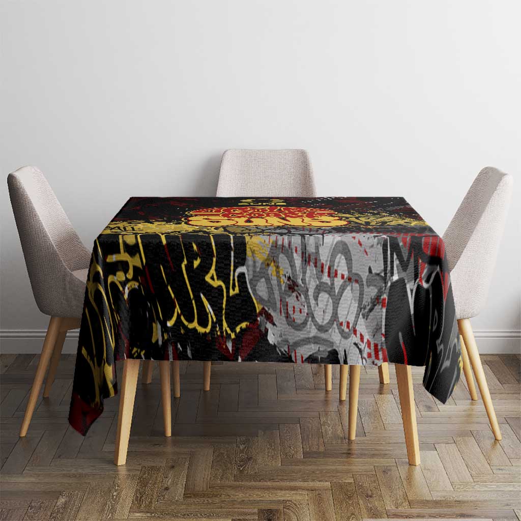 Gold Coast Suns Tablecloth Urban Graffiti Street Art - Bold Abstract Spray Paint