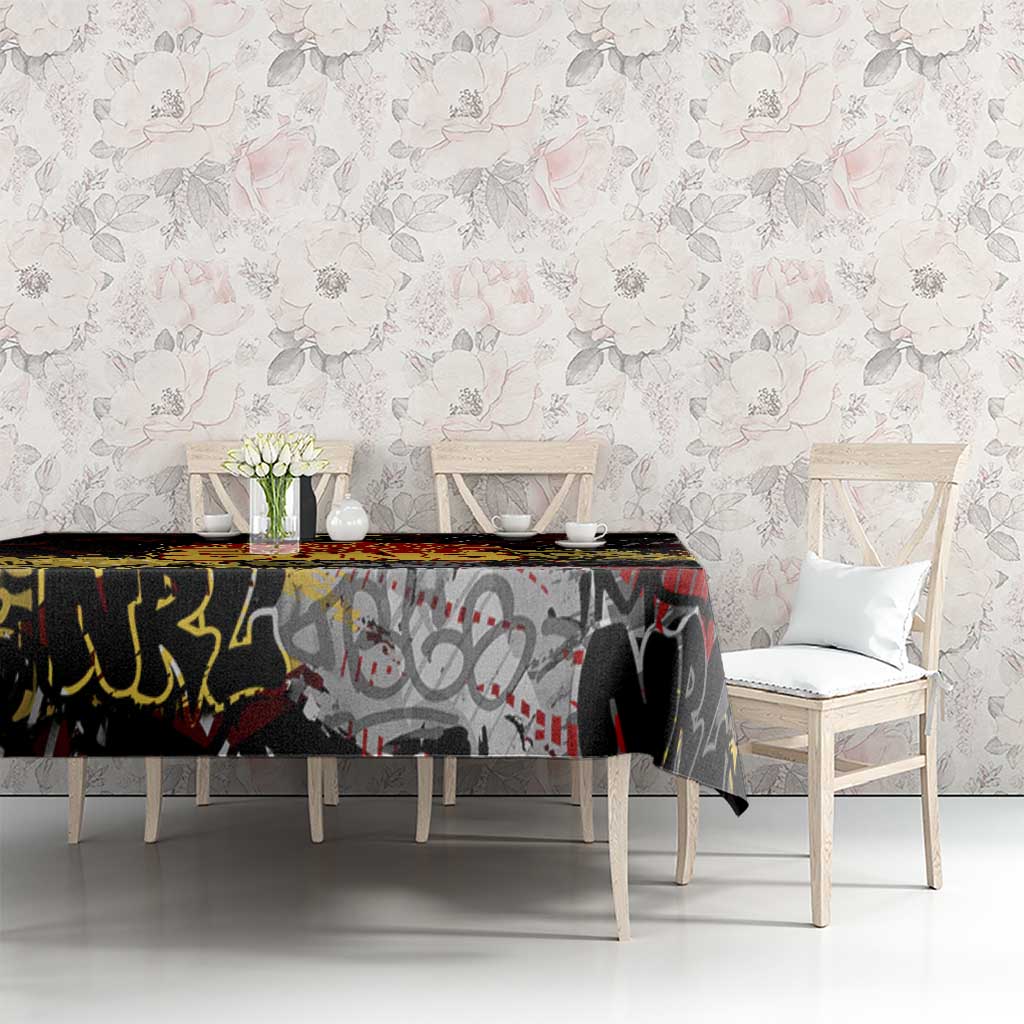 Gold Coast Suns Tablecloth Urban Graffiti Street Art - Bold Abstract Spray Paint