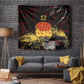 Gold Coast Suns Tapestry Urban Graffiti Street Art - Bold Abstract Spray Paint