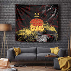 Gold Coast Suns Tapestry Urban Graffiti Street Art - Bold Abstract Spray Paint