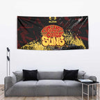 Gold Coast Suns Tapestry Urban Graffiti Street Art - Bold Abstract Spray Paint