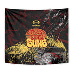 Gold Coast Suns Tapestry Urban Graffiti Street Art - Bold Abstract Spray Paint