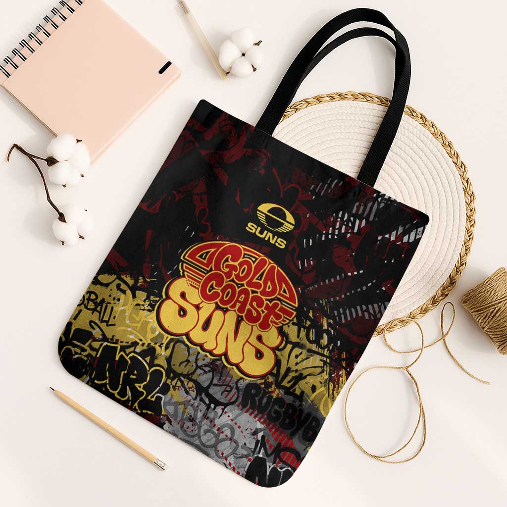 Gold Coast Suns Tote Bag Urban Graffiti Street Art - Bold Abstract Spray Paint