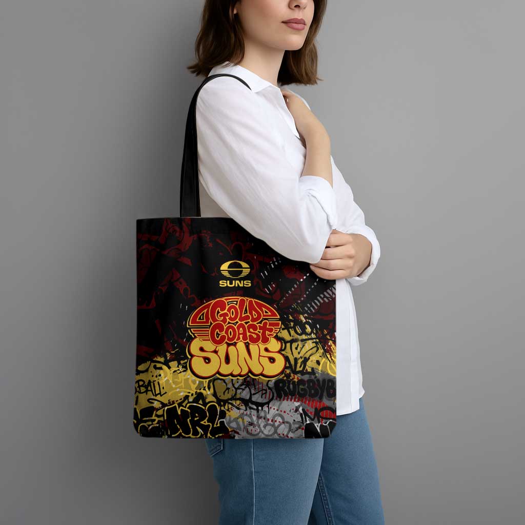 Gold Coast Suns Tote Bag Urban Graffiti Street Art - Bold Abstract Spray Paint