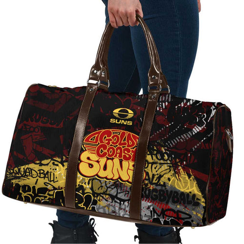 Gold Coast Suns Travel Bag Urban Graffiti Street Art - Bold Abstract Spray Paint