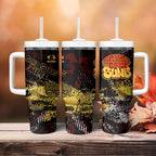 Gold Coast Suns Tumbler With Handle Urban Graffiti Street Art - Bold Abstract Spray Paint