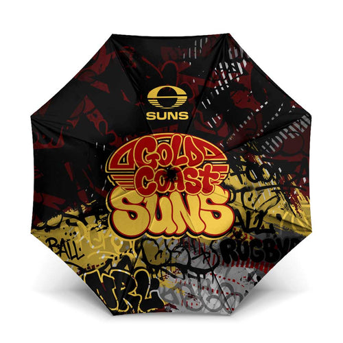Gold Coast Suns Umbrella Urban Graffiti Street Art - Bold Abstract Spray Paint