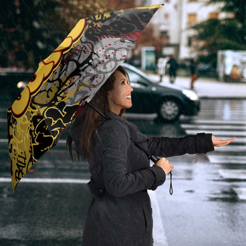 Gold Coast Suns Umbrella Urban Graffiti Street Art - Bold Abstract Spray Paint