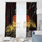 Gold Coast Suns Window Curtain Urban Graffiti Street Art - Bold Abstract Spray Paint