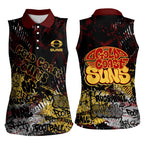 Gold Coast Suns Women Sleeveless Polo Shirt Urban Graffiti Street Art - Bold Abstract Spray Paint