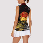 Gold Coast Suns Women Sleeveless Polo Shirt Urban Graffiti Street Art - Bold Abstract Spray Paint