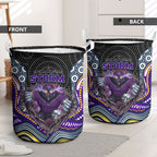 Melbourne Storm Laundry Basket The Scream of Lightning Eyes - Indigenous Dot Ripping Effect