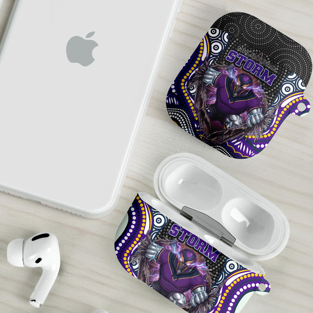 Melbourne Storm AirPods Case The Scream of Lightning Eyes - Indigenous Dot Ripping Effect