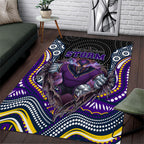 Melbourne Storm Area Rug The Scream of Lightning Eyes - Indigenous Dot Ripping Effect