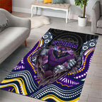 Melbourne Storm Area Rug The Scream of Lightning Eyes - Indigenous Dot Ripping Effect