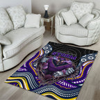 Melbourne Storm Area Rug The Scream of Lightning Eyes - Indigenous Dot Ripping Effect