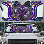Melbourne Storm Auto Sun Shade The Scream of Lightning Eyes - Indigenous Dot Ripping Effect