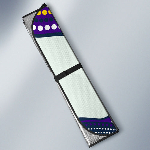 Melbourne Storm Auto Sun Shade The Scream of Lightning Eyes - Indigenous Dot Ripping Effect