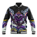 Melbourne Storm Baseball Jacket The Scream of Lightning Eyes - Indigenous Dot Ripping Effect