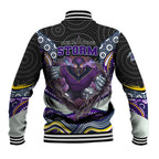 Melbourne Storm Baseball Jacket The Scream of Lightning Eyes - Indigenous Dot Ripping Effect
