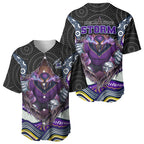 Melbourne Storm Baseball Jersey The Scream of Lightning Eyes - Indigenous Dot Ripping Effect