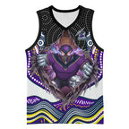 Melbourne Storm Basketball Jersey The Scream of Lightning Eyes - Indigenous Dot Ripping Effect