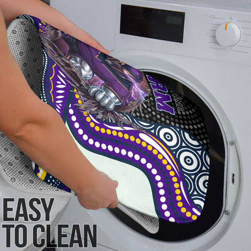 Melbourne Storm Bathroom Set The Scream of Lightning Eyes - Indigenous Dot Ripping Effect