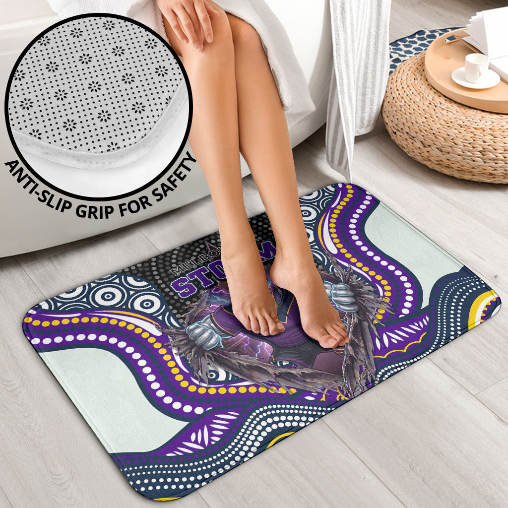 Melbourne Storm Bathroom Set The Scream of Lightning Eyes - Indigenous Dot Ripping Effect
