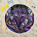 Melbourne Storm Beach Blanket The Scream of Lightning Eyes - Indigenous Dot Ripping Effect