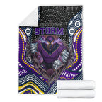 Melbourne Storm Blanket The Scream of Lightning Eyes - Indigenous Dot Ripping Effect