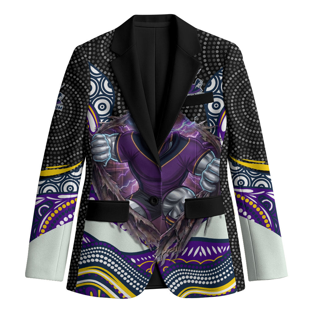 Melbourne Storm Blazer The Scream of Lightning Eyes - Indigenous Dot Ripping Effect