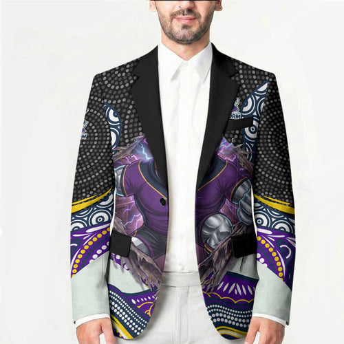 Melbourne Storm Blazer The Scream of Lightning Eyes - Indigenous Dot Ripping Effect