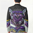 Melbourne Storm Blazer The Scream of Lightning Eyes - Indigenous Dot Ripping Effect