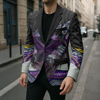 Melbourne Storm Blazer The Scream of Lightning Eyes - Indigenous Dot Ripping Effect