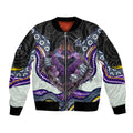 Melbourne Storm Bomber Jacket The Scream of Lightning Eyes - Indigenous Dot Ripping Effect