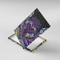 Melbourne Storm Canvas Wall Art The Scream of Lightning Eyes - Indigenous Dot Ripping Effect
