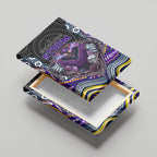 Melbourne Storm Canvas Wall Art The Scream of Lightning Eyes - Indigenous Dot Ripping Effect