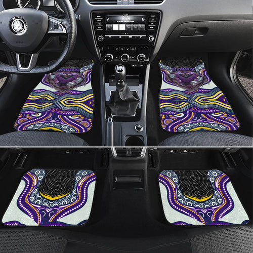 Melbourne Storm Car Mats The Scream of Lightning Eyes - Indigenous Dot Ripping Effect