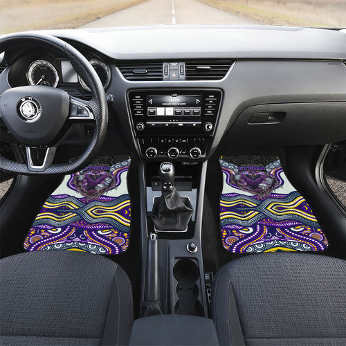 Melbourne Storm Car Mats The Scream of Lightning Eyes - Indigenous Dot Ripping Effect