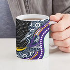 Melbourne Storm Ceramic Mug The Scream of Lightning Eyes - Indigenous Dot Ripping Effect