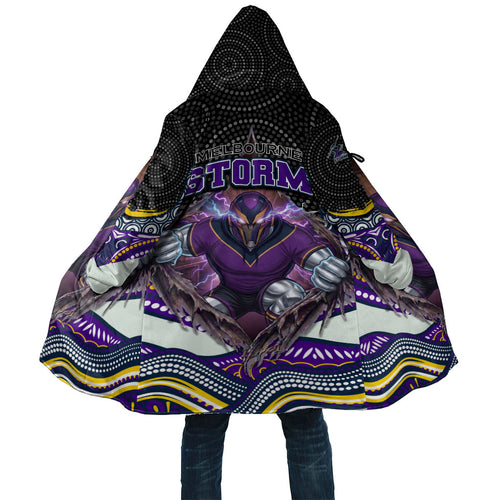 Melbourne Storm Cloak The Scream of Lightning Eyes - Indigenous Dot Ripping Effect