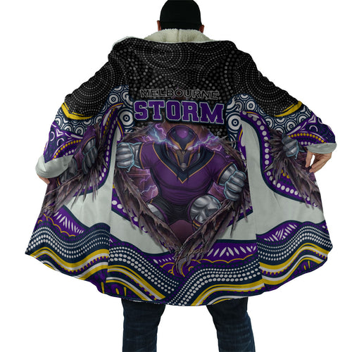 Melbourne Storm Cloak The Scream of Lightning Eyes - Indigenous Dot Ripping Effect