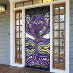 Melbourne Storm Door Cover The Scream of Lightning Eyes - Indigenous Dot Ripping Effect