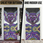 Melbourne Storm Door Cover The Scream of Lightning Eyes - Indigenous Dot Ripping Effect