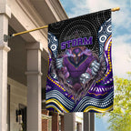 Melbourne Storm Garden Flag The Scream of Lightning Eyes - Indigenous Dot Ripping Effect