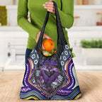 Melbourne Storm Grocery Bag The Scream of Lightning Eyes - Indigenous Dot Ripping Effect