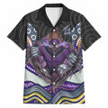 Melbourne Storm Hawaiian Shirt The Scream of Lightning Eyes - Indigenous Dot Ripping Effect