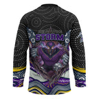 Melbourne Storm Hockey Jersey The Scream of Lightning Eyes - Indigenous Dot Ripping Effect