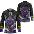 Melbourne Storm Hockey Jersey The Scream of Lightning Eyes - Indigenous Dot Ripping Effect