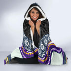 Melbourne Storm Hooded Blanket The Scream of Lightning Eyes - Indigenous Dot Ripping Effect